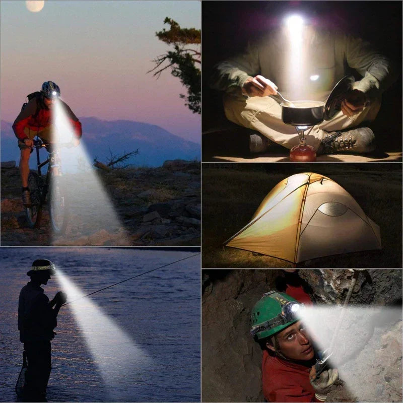 Headlamp | Rechargeable Waterproof LED Flashlight with Zoom