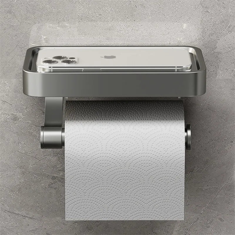 Stalux Toilet Roll Holder with Shelf