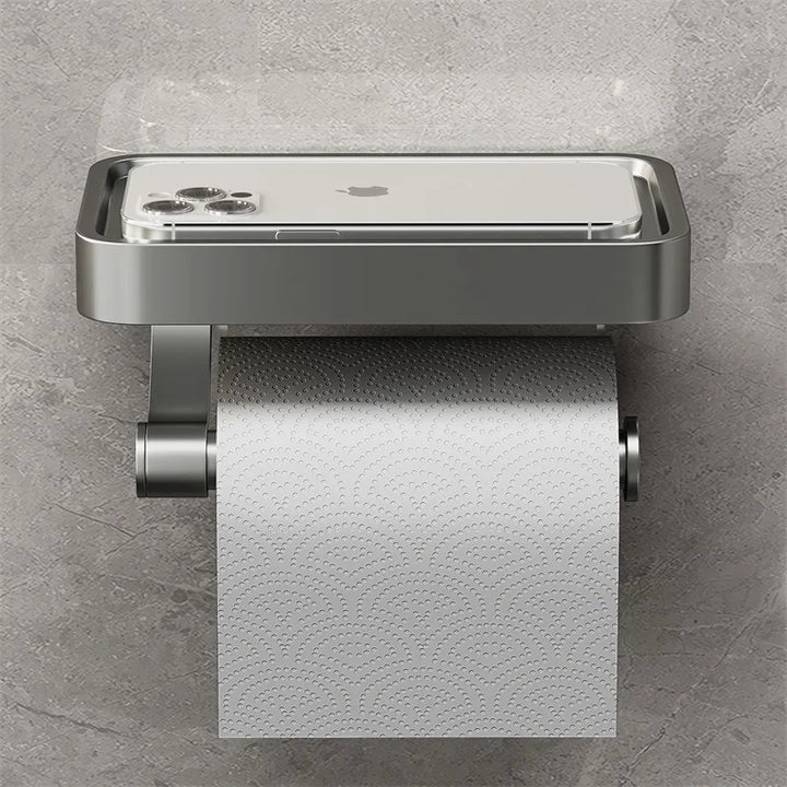 Stalux Toilet Roll Holder with Shelf