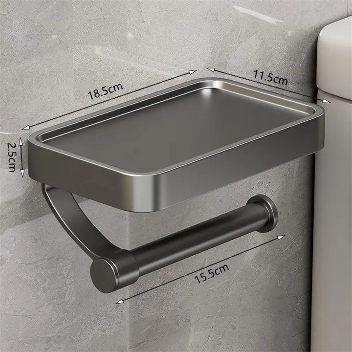 Stalux Toilet Roll Holder with Shelf