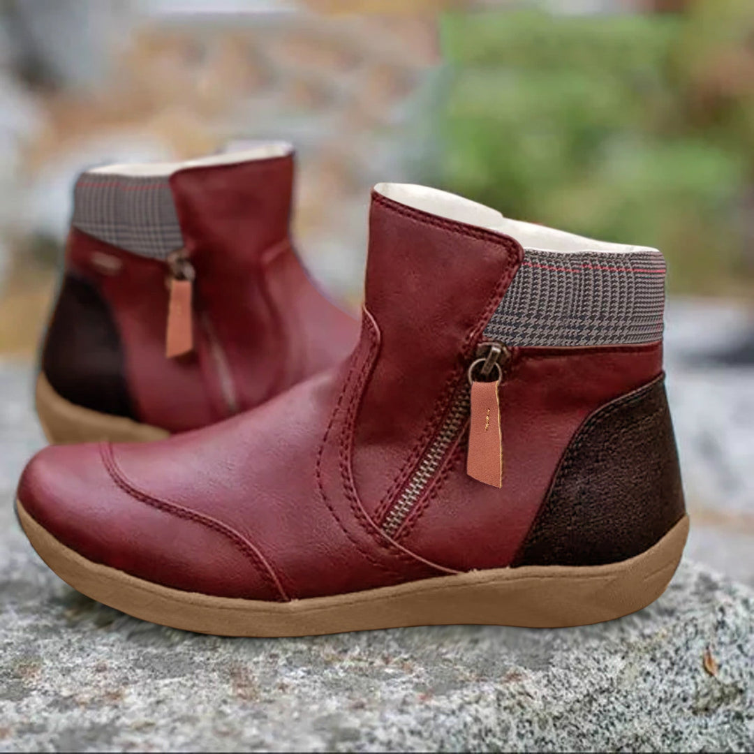 Waterproof Orthopaedic Leather Boots with Non-Slip Sole