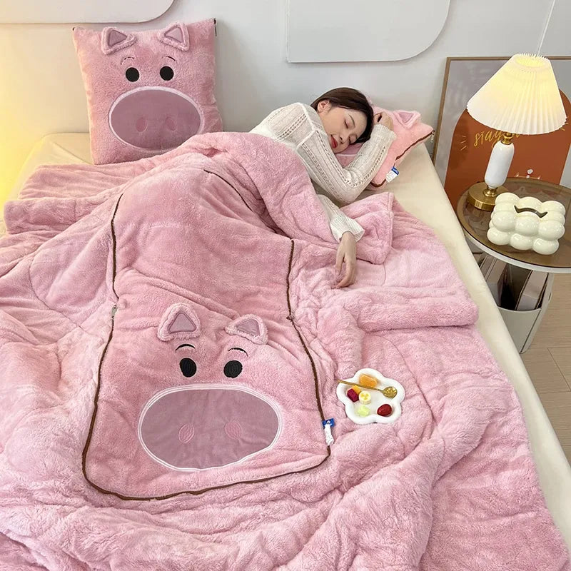 Soft and Cuddly Blanket and Cushion Set - For Warmth and Comfort