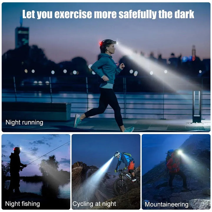 Headlamp | Rechargeable Waterproof LED Flashlight with Zoom