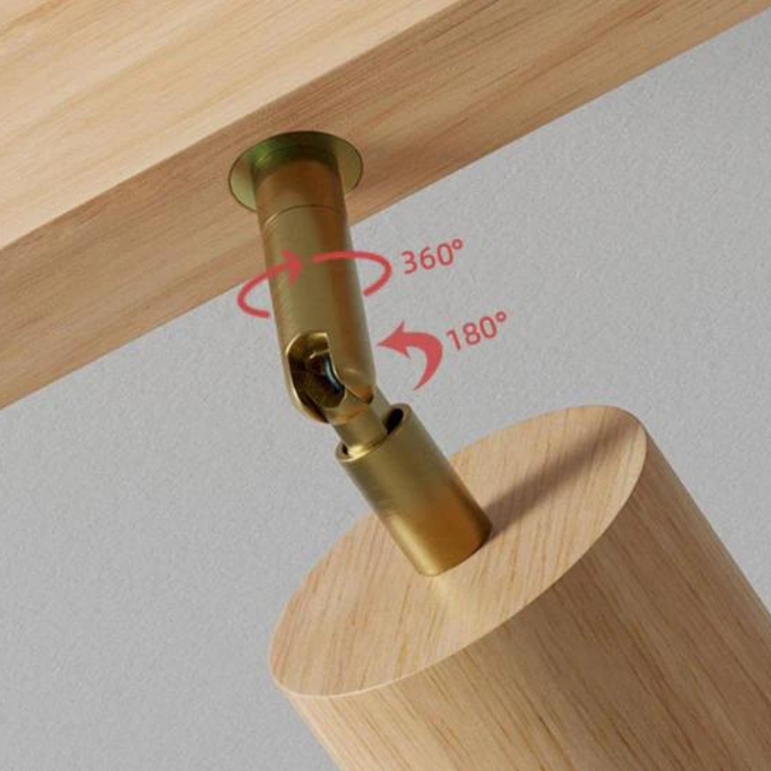 Adjustable Wooden Ceiling Spotlight – EcoLux