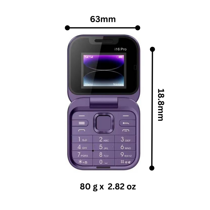 Small Foldable Cell Phone with Dual SIM