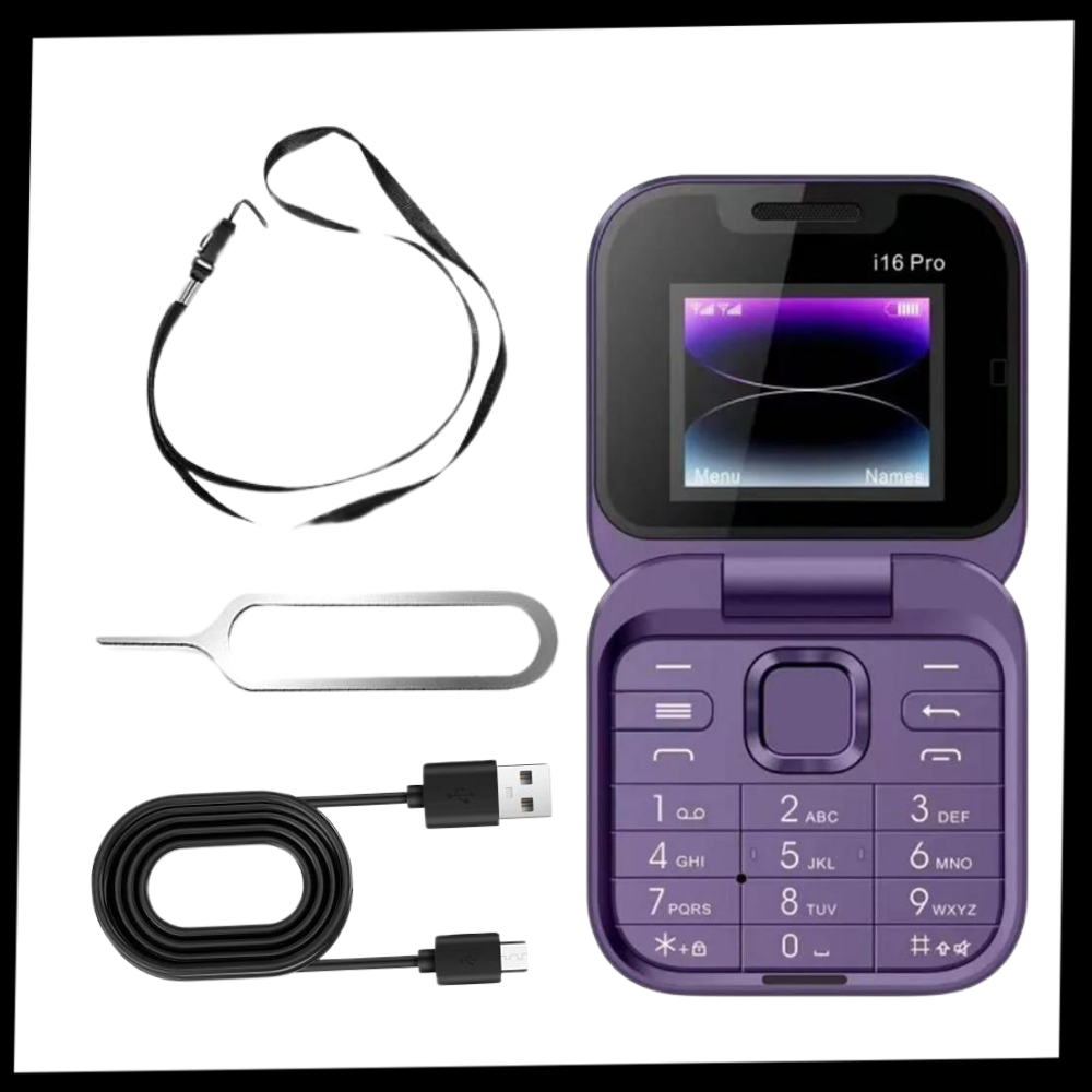 Small Foldable Cell Phone with Dual SIM