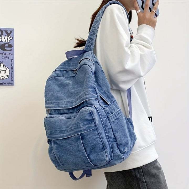 Lässiger Denim-Rucksack – Trendige und Vielseitige Reisetasche für Männer und Frauen