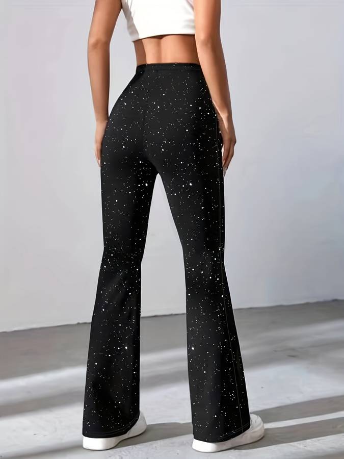 Eva | Flared broek in glitterstof Farromode afbeelding 4