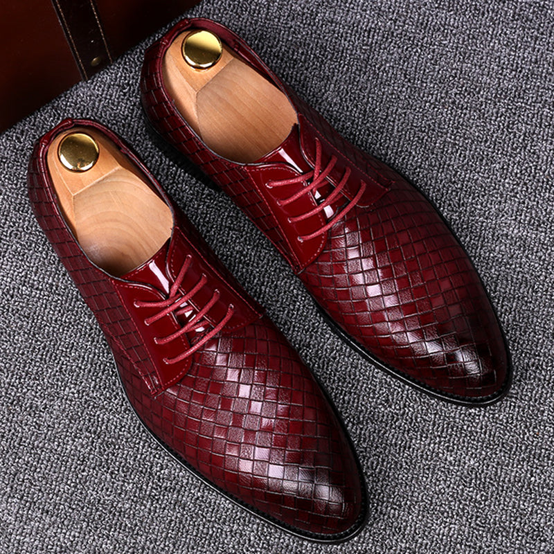 Neat Leather Lace-Up Men Shoes