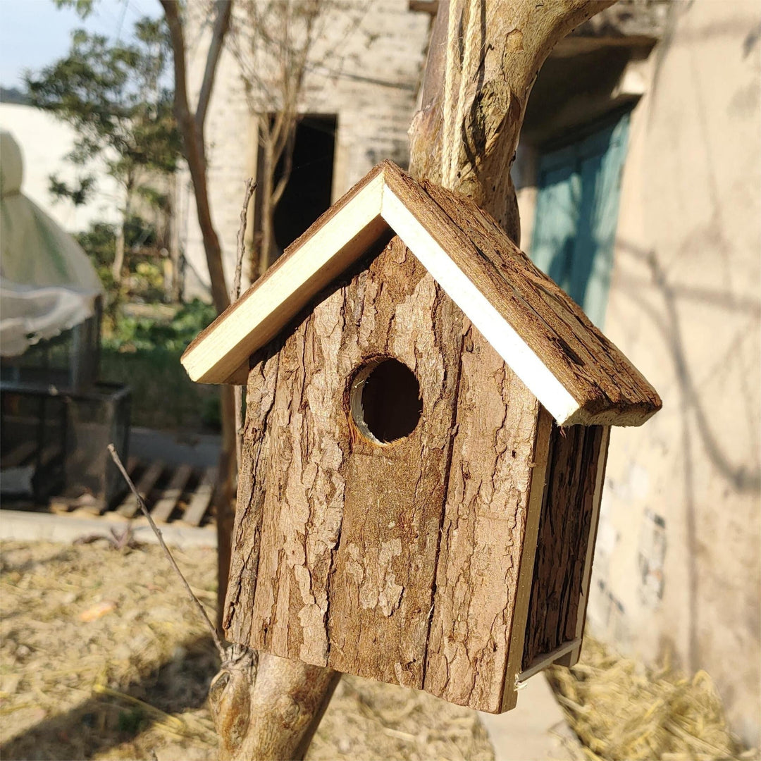 Rustic Wooden Bird House – A Cosy Home for Garden Birds