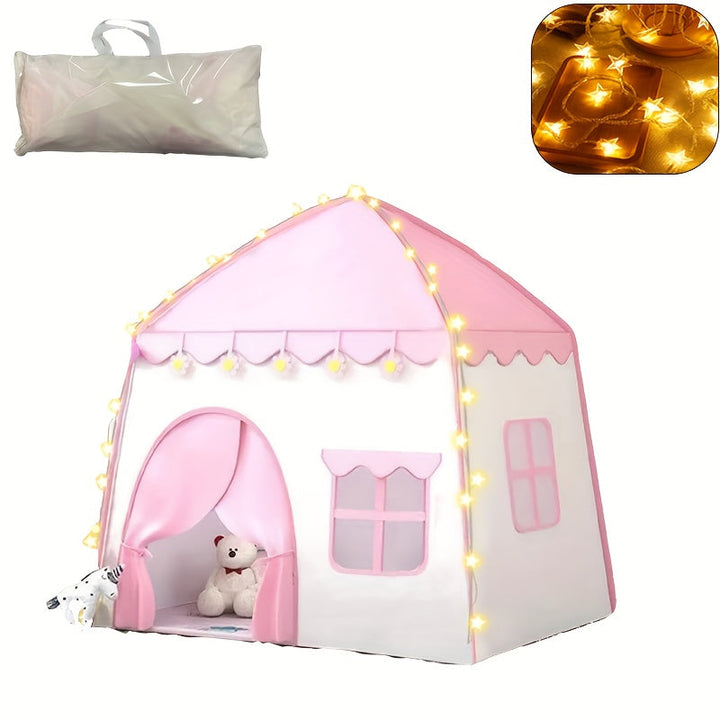 Princess Flower Tent for Kids – With Star Lighting and Toy Accessories