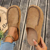 Slip-On Leather Sandals with Orthopaedic, Soft Suede-Look Upper and Flat Sole