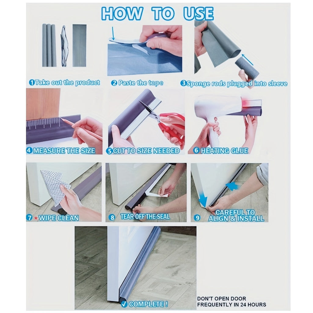 FlexiSeal Door Draught Excluder – Effective Insulation and Sound Absorption