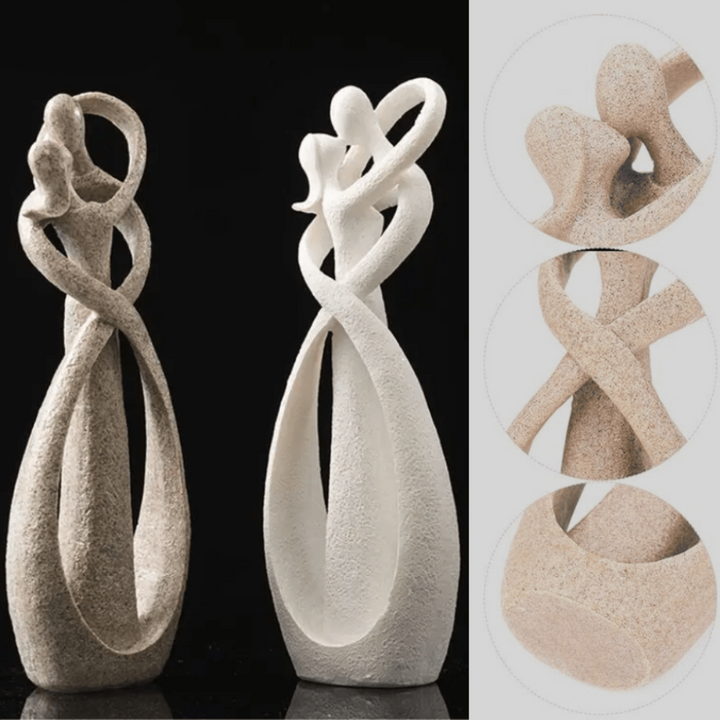 Abstract Sculpture of Timeless Love