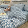 Blue Striped Blanket - Korean Style | Soft & Durable