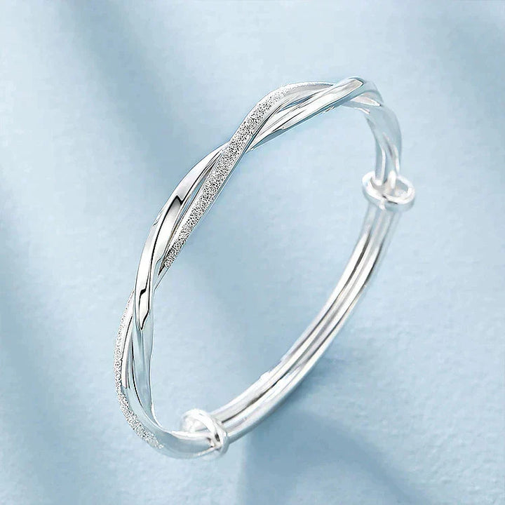 Braided Silver Bracelet – Elegant, Adjustable Design