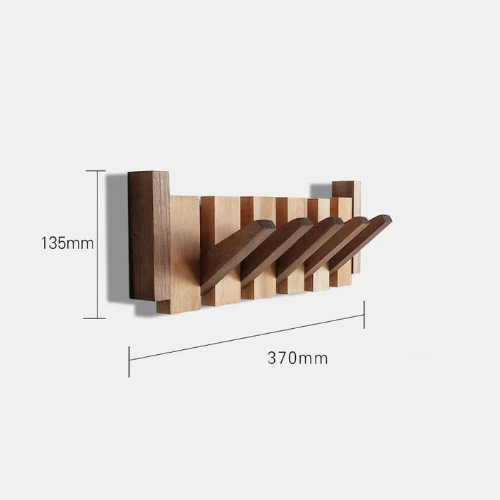 Durable Wooden Wall Coat Rack with Musical Design