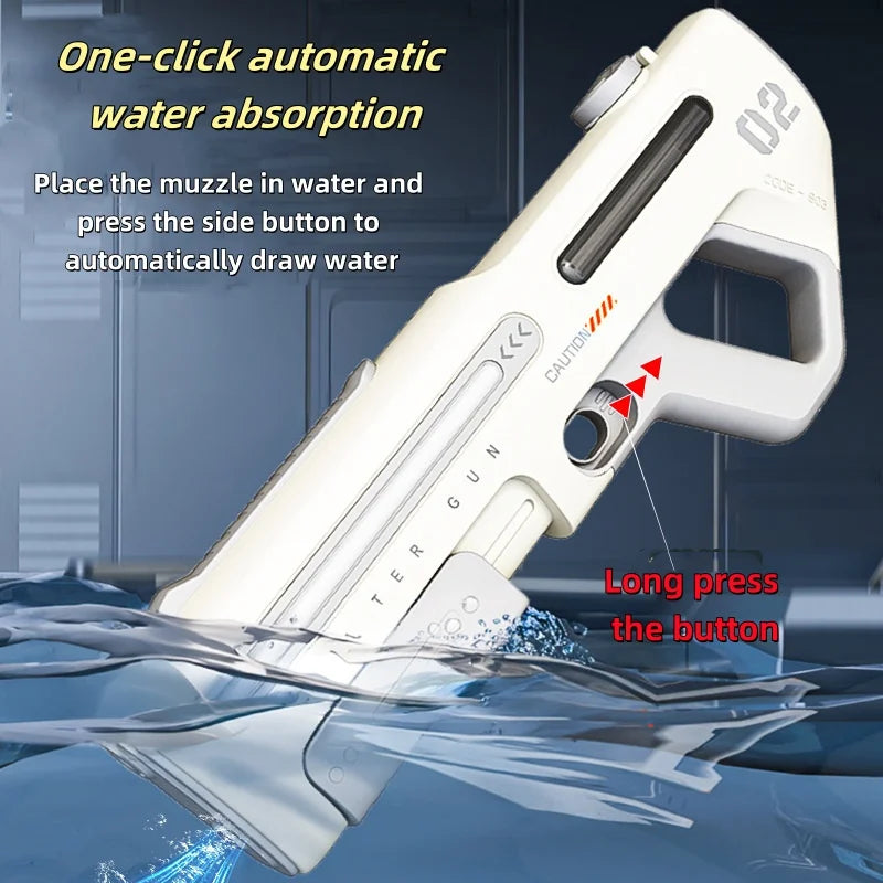 Powerful Water Gun with LED - White or Grey