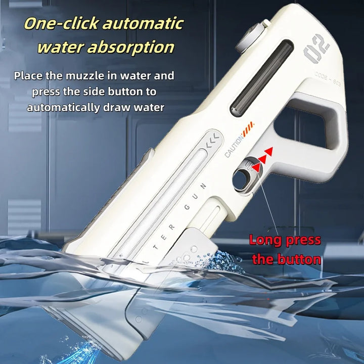 Powerful Water Gun with LED - White or Grey