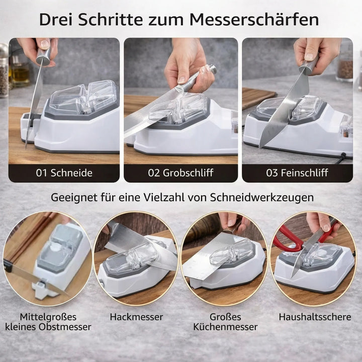 Electric Knife Sharpener | Easy Knife Sharpening | Knife Sharpening Device | Schärfix