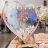 Heart-Shaped Wooden Guest Book – Memoro