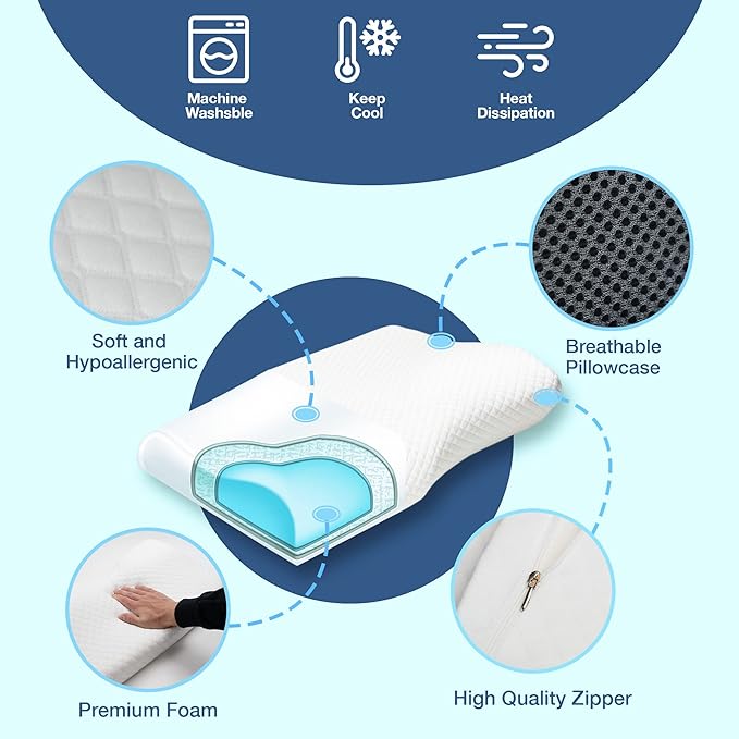 Anti-Snoring Cushion - Ergonomic Design | Snoring Reduction