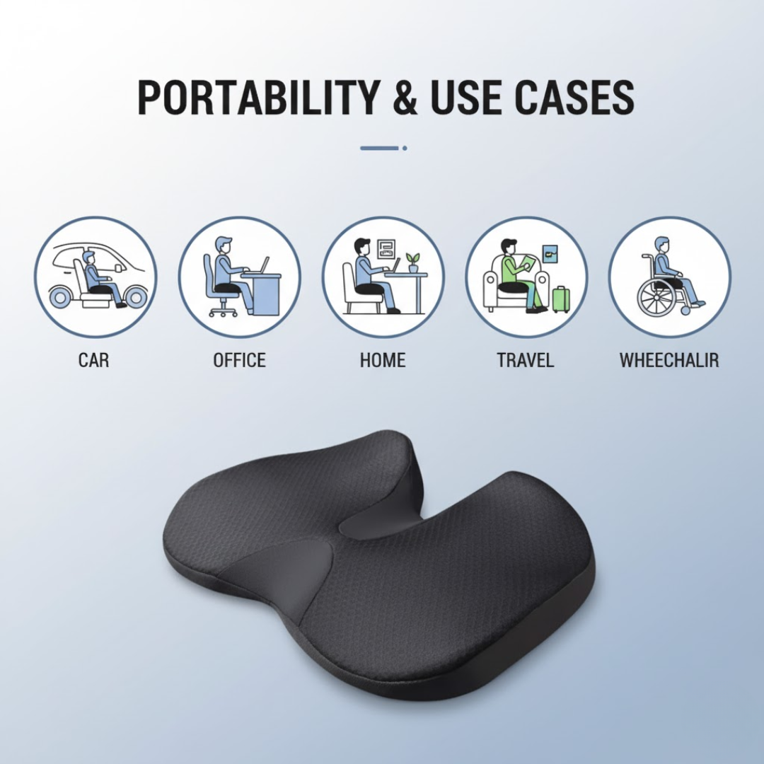 ErgoSit | Pain-Relieving Seat Cushion for Extended Use