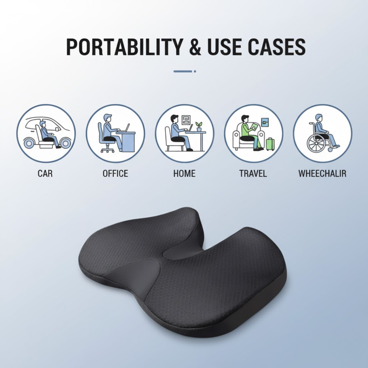 ErgoSit | Pain-Relieving Seat Cushion for Extended Use