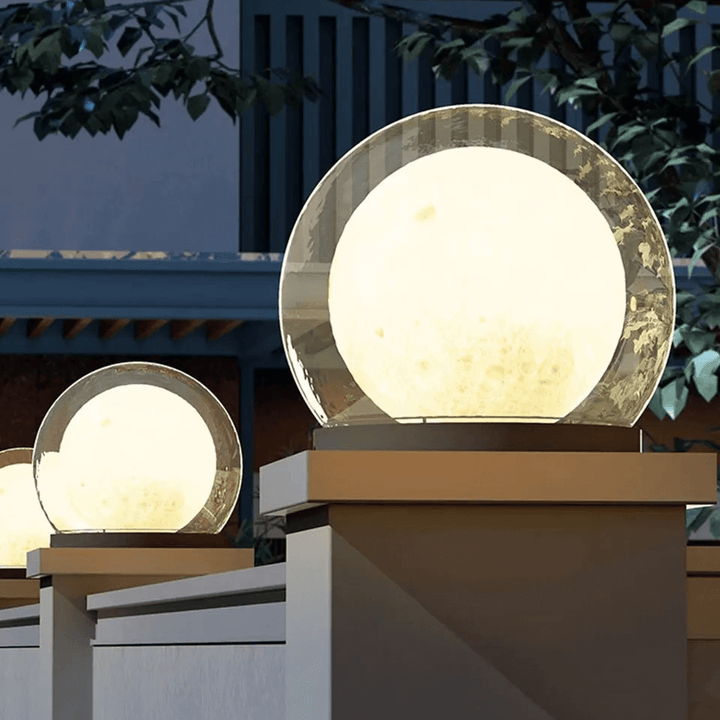 Modern Outdoor Lamp - Moon-Shaped Design