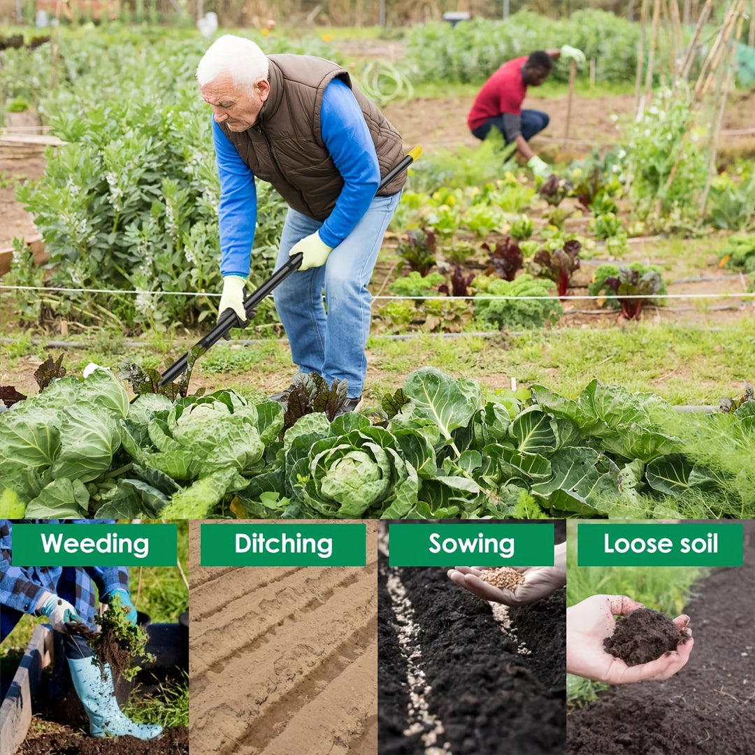 Ergonomic Stainless Steel Garden Tool with Triangular Head – For Weeding and Soil Cultivation