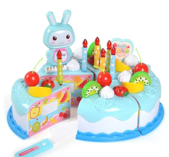 Plastic Cake Toy for Children for Counting, Cutting and Decorating