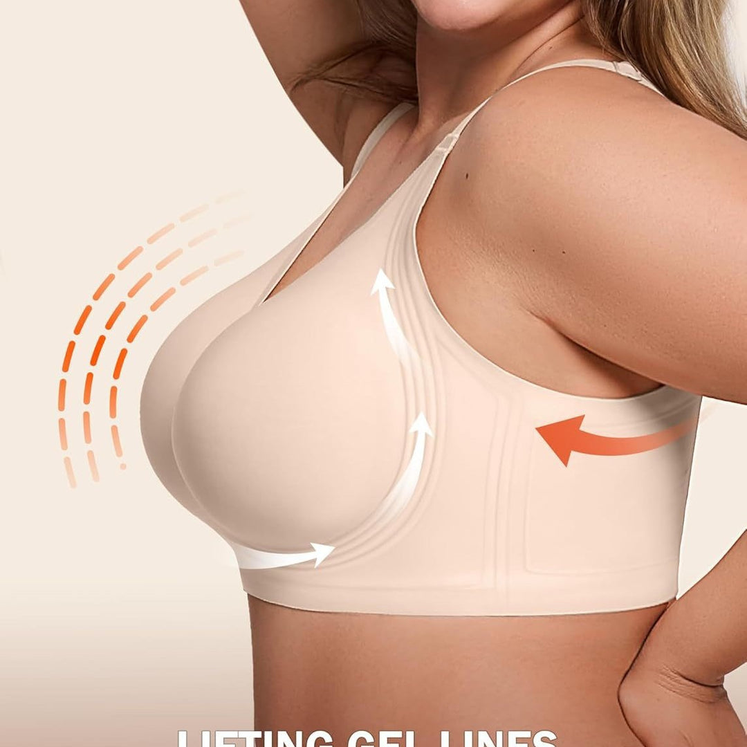 Womens Full-Coverage Push-Up Bra Without Underwire For Support