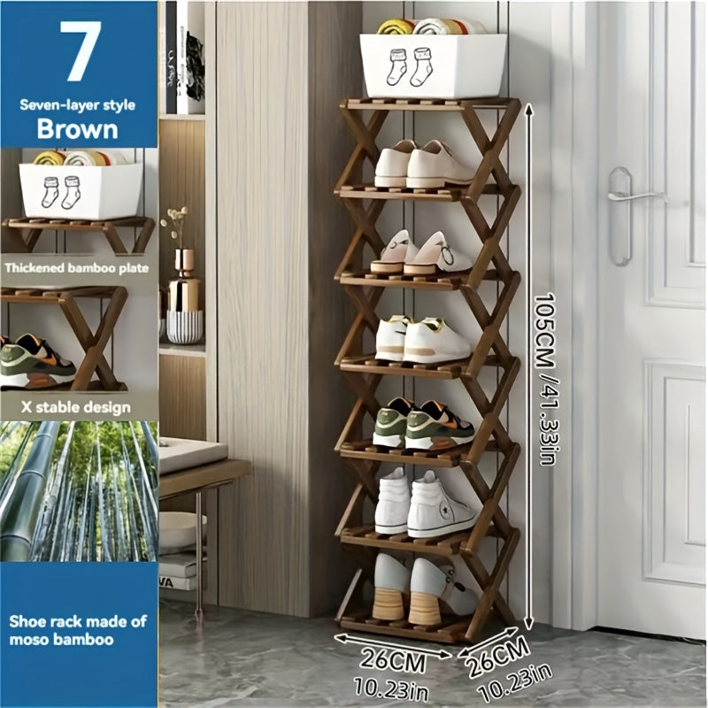 Functional Bamboo Shoe Rack – Compact and Flexible for Small Spaces