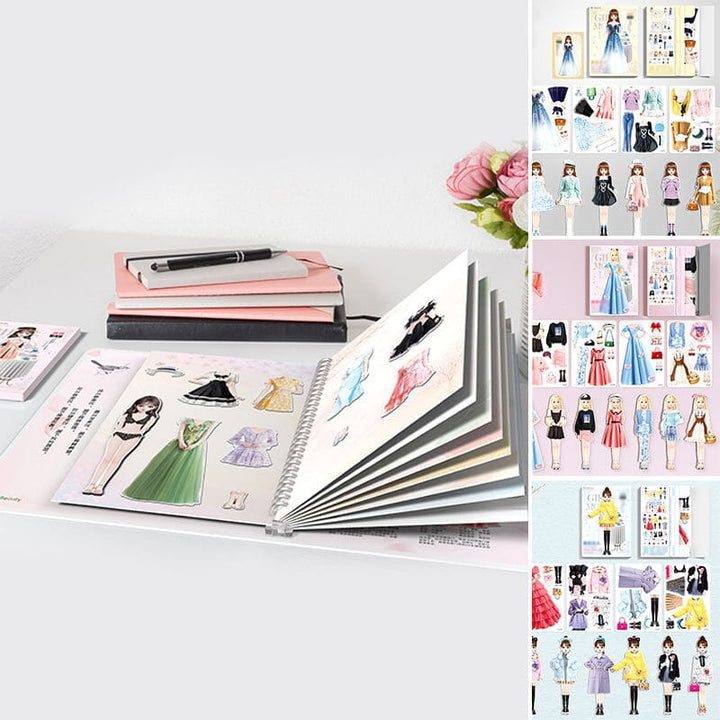 Magnetic Dress-Up Dolls Set for Children with Outfits and Storage Box