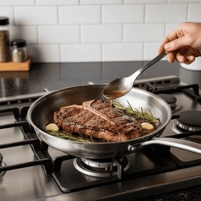 TITAN-PREMIUM PAN – High-Quality Uncoated Titanium Pan for All Hob Types