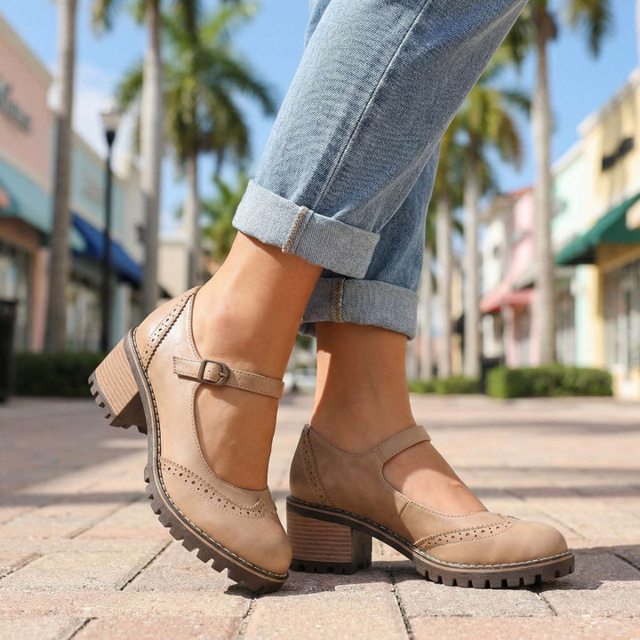 Vintage Mary Jane shoes for women with adjustable strap