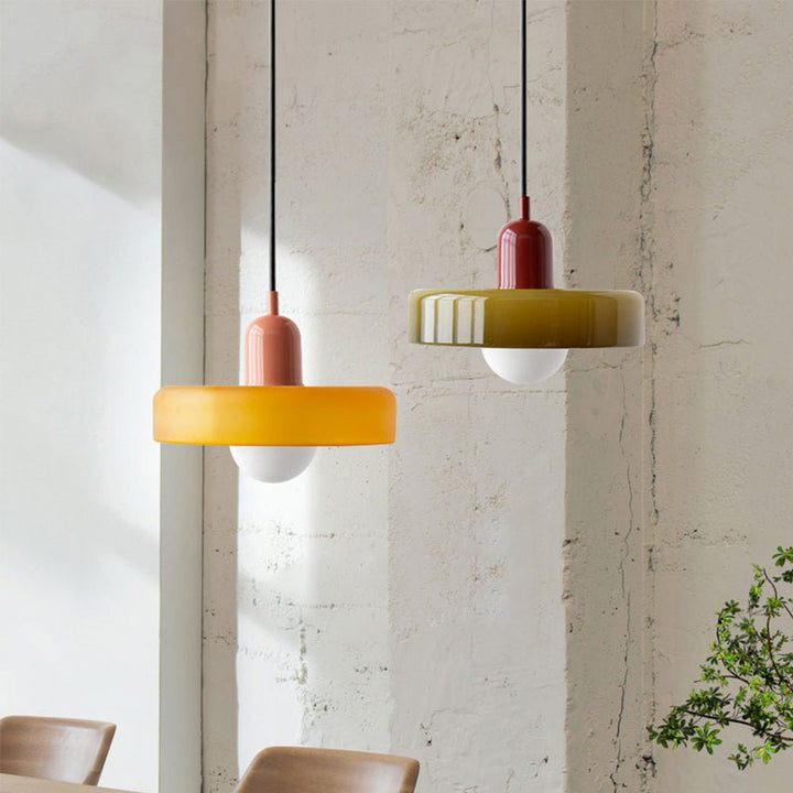 Bauhaus Geometric Glass Ceiling Lamp