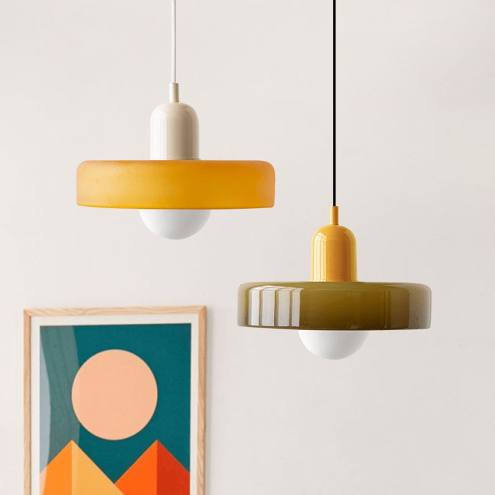 Bauhaus Geometric Glass Ceiling Lamp