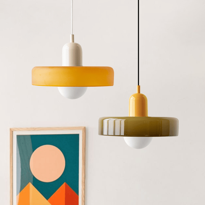 Bauhaus Geometric Glass Ceiling Lamp