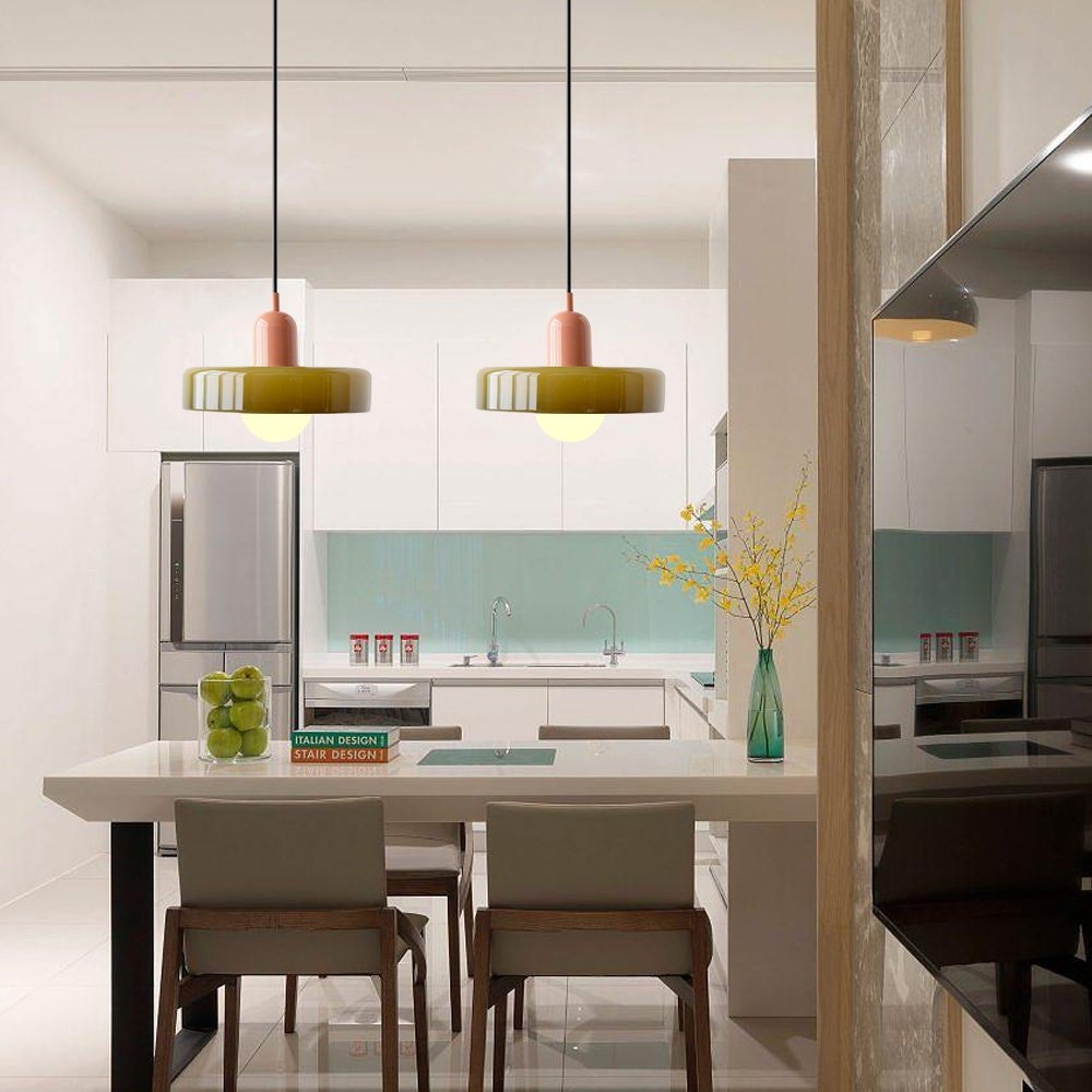 Bauhaus Geometric Glass Ceiling Lamp