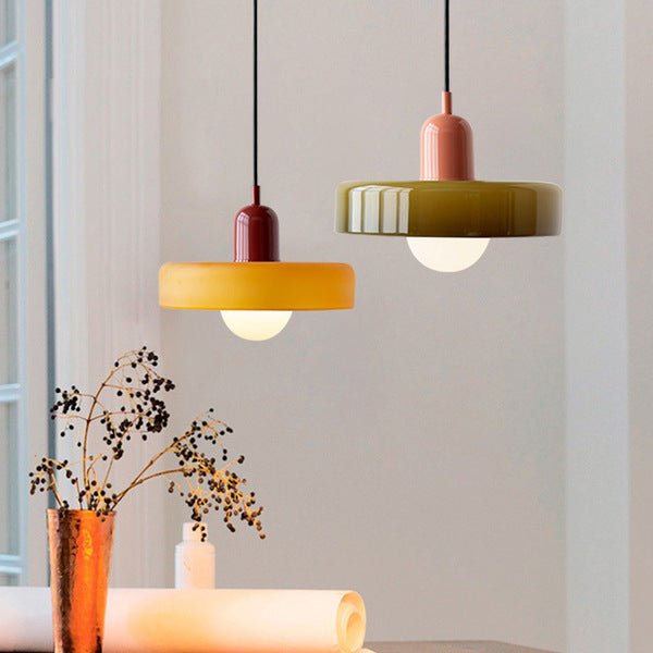 Bauhaus Geometric Glass Ceiling Lamp