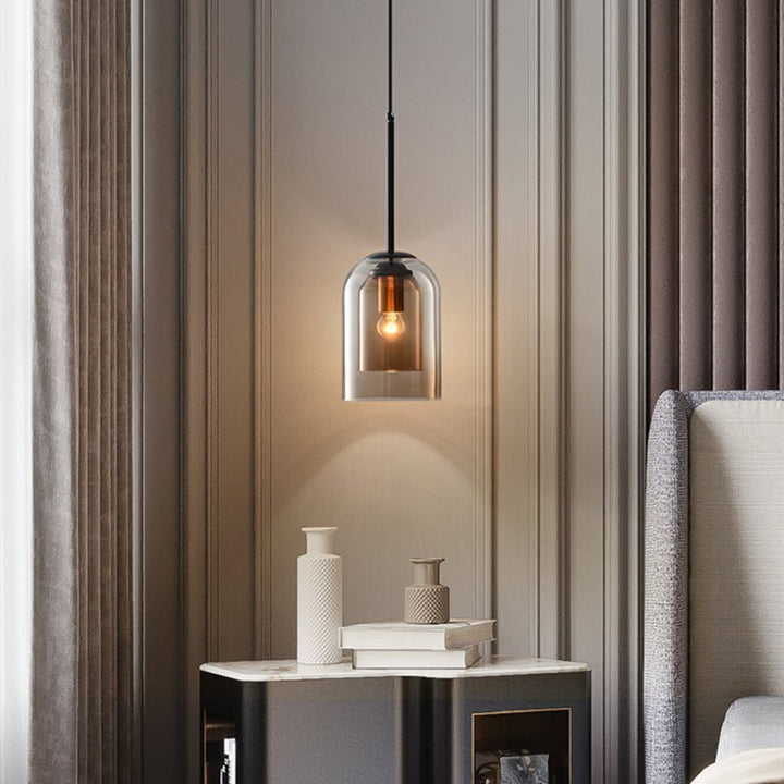 Elegant Double Glass Chandelier - AuraGlas