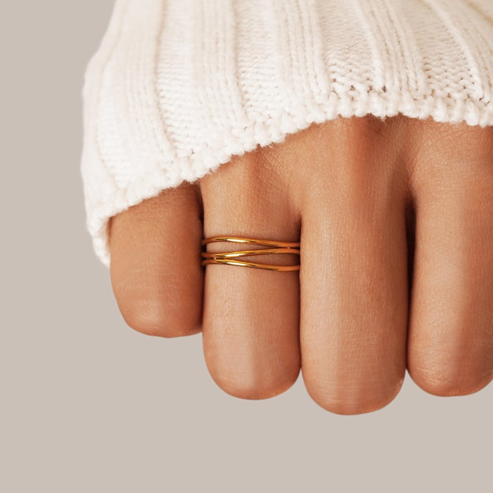 Gold Infinity Hoop Ring
