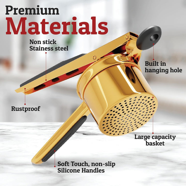 Perfect Mashed Potatoes: Heavy-Duty Stainless Steel Potato Masher