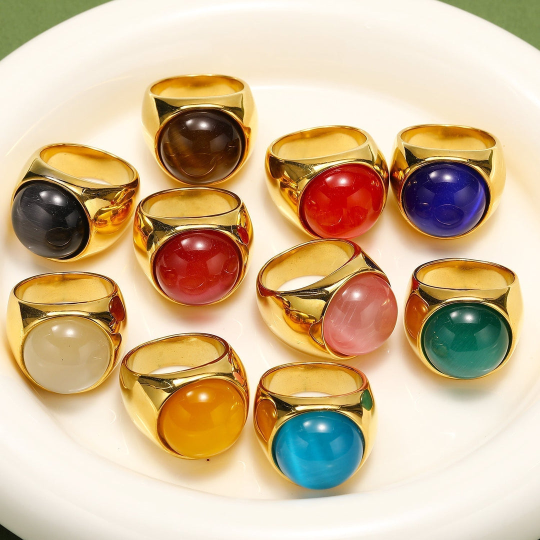 Large Cat's Eye Gemstone Ring – Liora