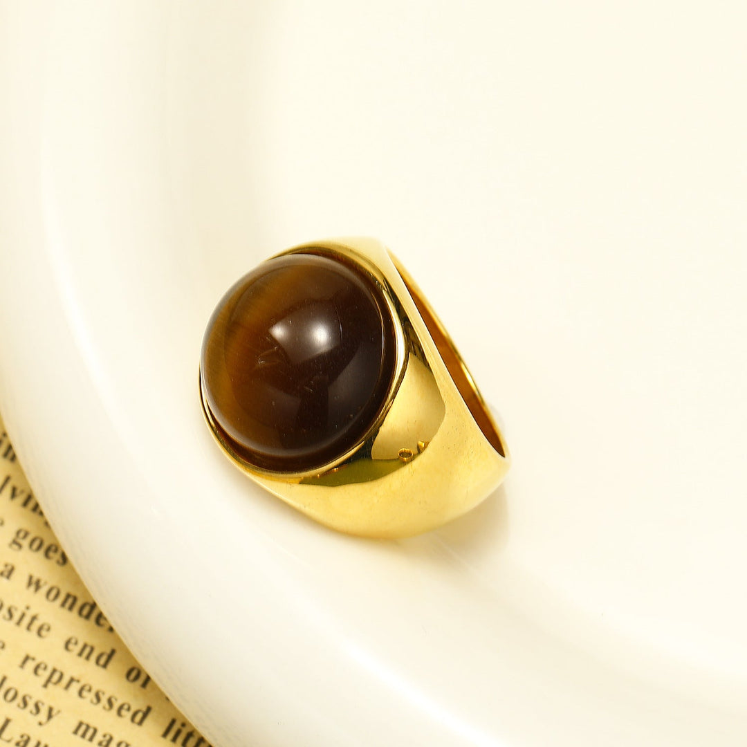 Large Cat's Eye Gemstone Ring – Liora