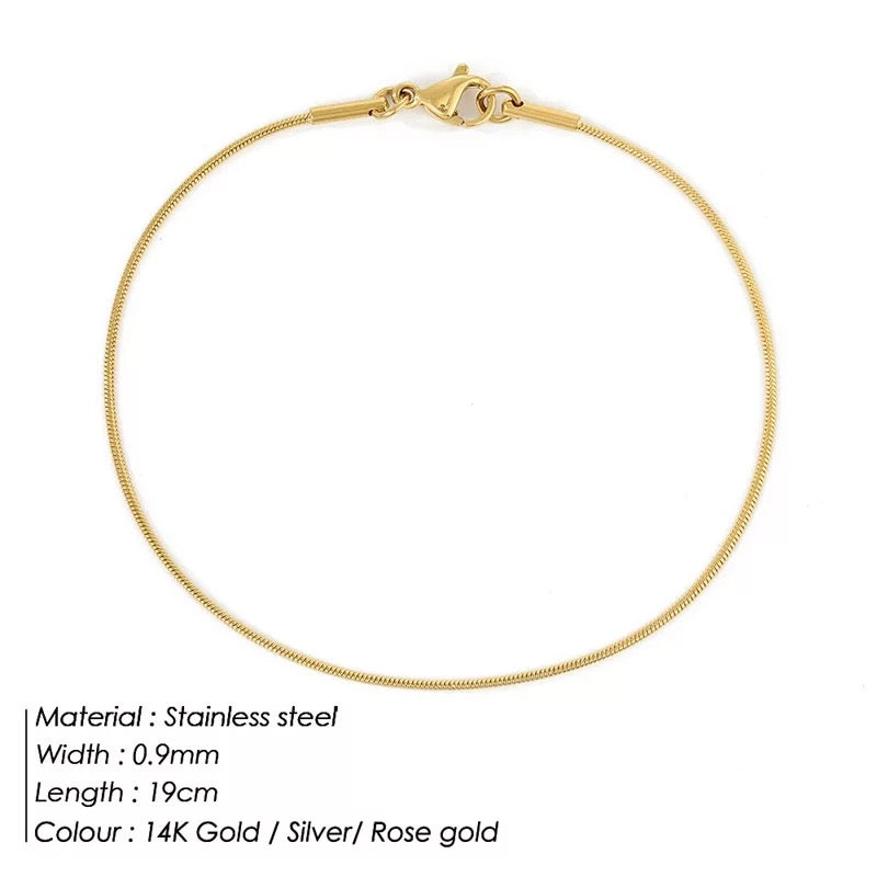 Bracelet | Minimalist Bracelet with Snake Clasp