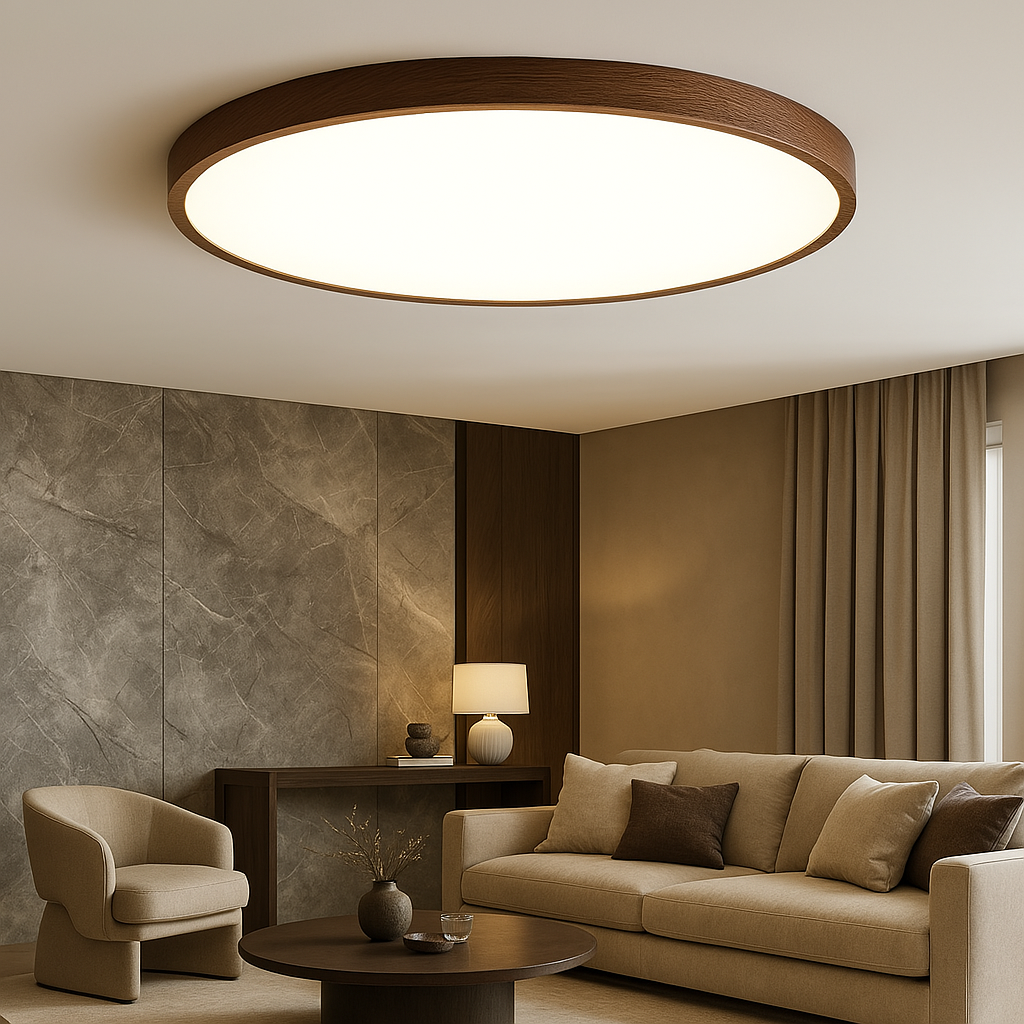 Dark Wood Ceiling Lamp