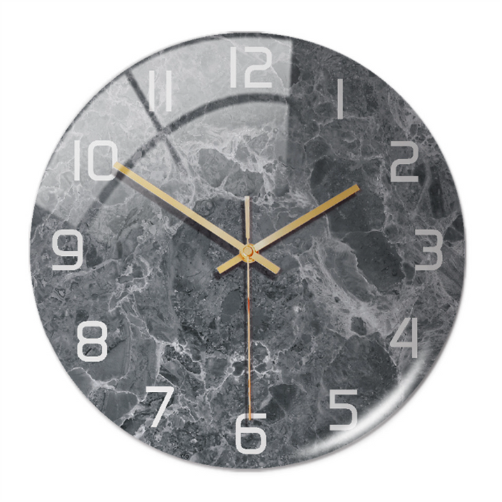 Elegant Marble-Effect Wall Clock – MarbleTime