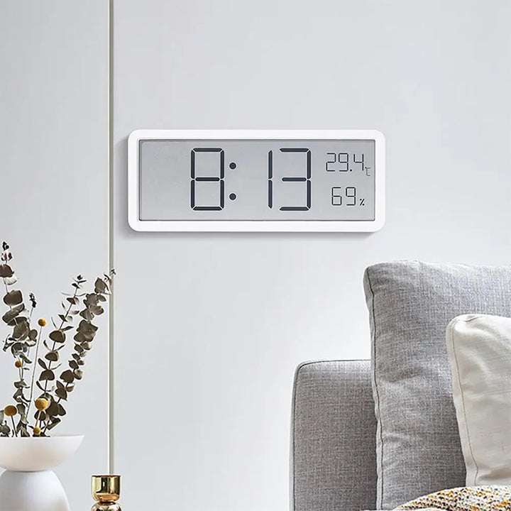 Large Digital Wall Clock - LED with Temperature